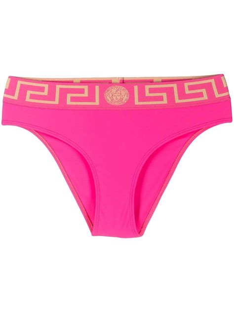 versace purple pattern bottom|Versace swimwear.